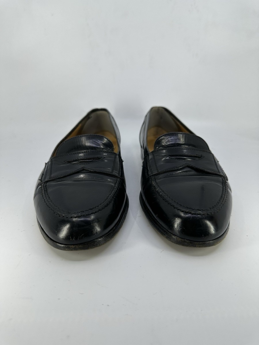 Vintage Fratelli Rossetti Men's Blk Leather Loafers Sz 9 Pre-owned