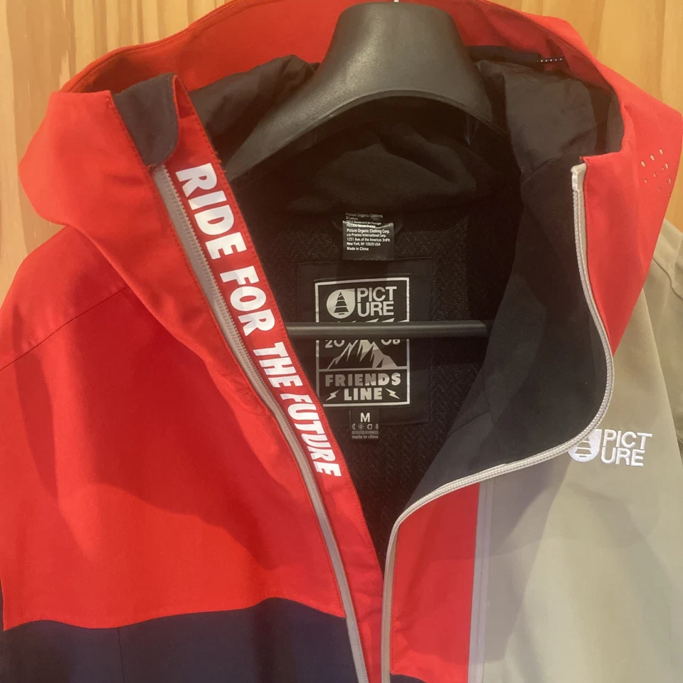 Picture Organic Alpin Ski Jacket Mens Size M.Blue /Red / Stone -New With Tags - Image 2 of 4