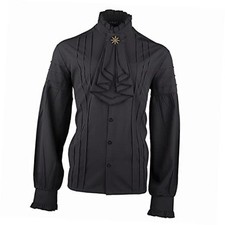 Mens Pirate Shirt Vampire Medieval Renaissance Victorian Large Style-4