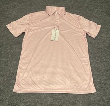 Collars  Co Men  s Small Relaxed Pink Gingham Plaid Dress Collar Polo Shirt NWT