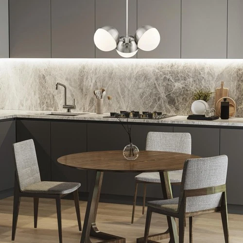 Z-Lite 7517-3BN Realm Sphere Chandelier Brushed Nickel - Picture 2 of 8