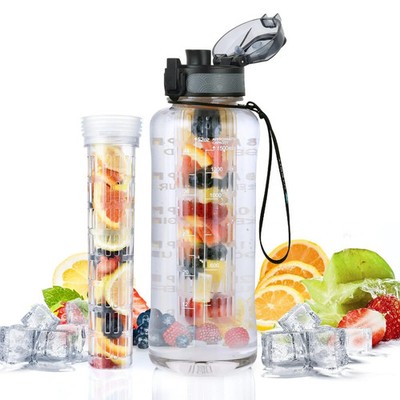 UTEBIT 52 OZ Fruit Infuser Water Bottle, Half Gallon Insulated Sports Water B...