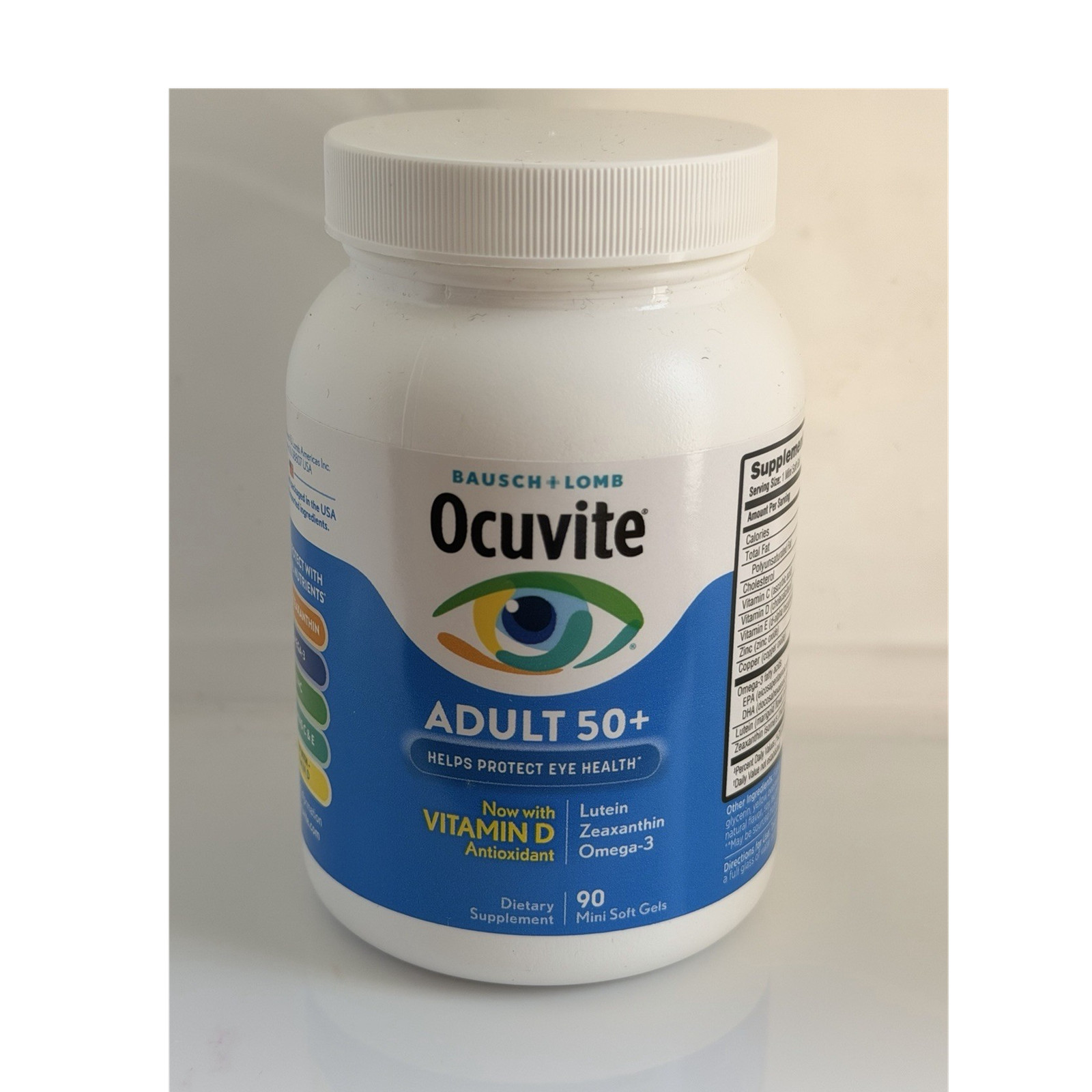 Bausch + Lomb Ocuvite Adult 50+ Eye Health Supplement 90 Sof