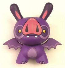 Kidrobot OKL Dunny 2013 Vinyl Figure Sideshow Series Okkle Purple Bat Toy