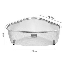 Innovative Triangle Stainless Steel Strainer Keeps Your Sink Clean and Tidy