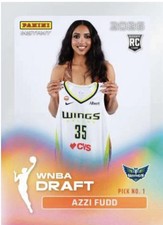 Azzi Fudd RC 2026 Panini Instant WNBA Draft Night #5 Dallas Wings Rookie In HAND