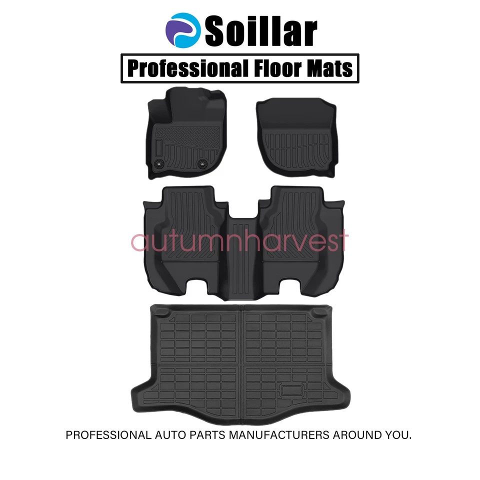 TPE Floor Mats / Trunk Cargo Liner For 2015-2020 Honda Fit 4Door All Weather New Foto 2 de 4