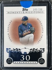 Santana, Johan - 2008 Moments & Milestones - Card #87 - Strikeouts 30 - 145/150