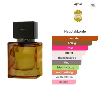 Ajmal Amber 75ml , In Edler Holzschatulle