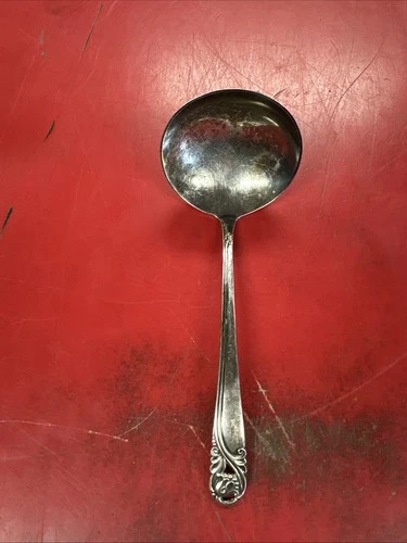 International Silver Spring Glory Gravy Ladle 6 5/8” Sterling 61.43 Grams