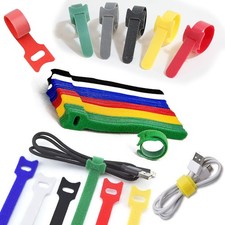 100PCS Releasable Nylon Cable Organizer, Reusable Wire Ties for Earphone