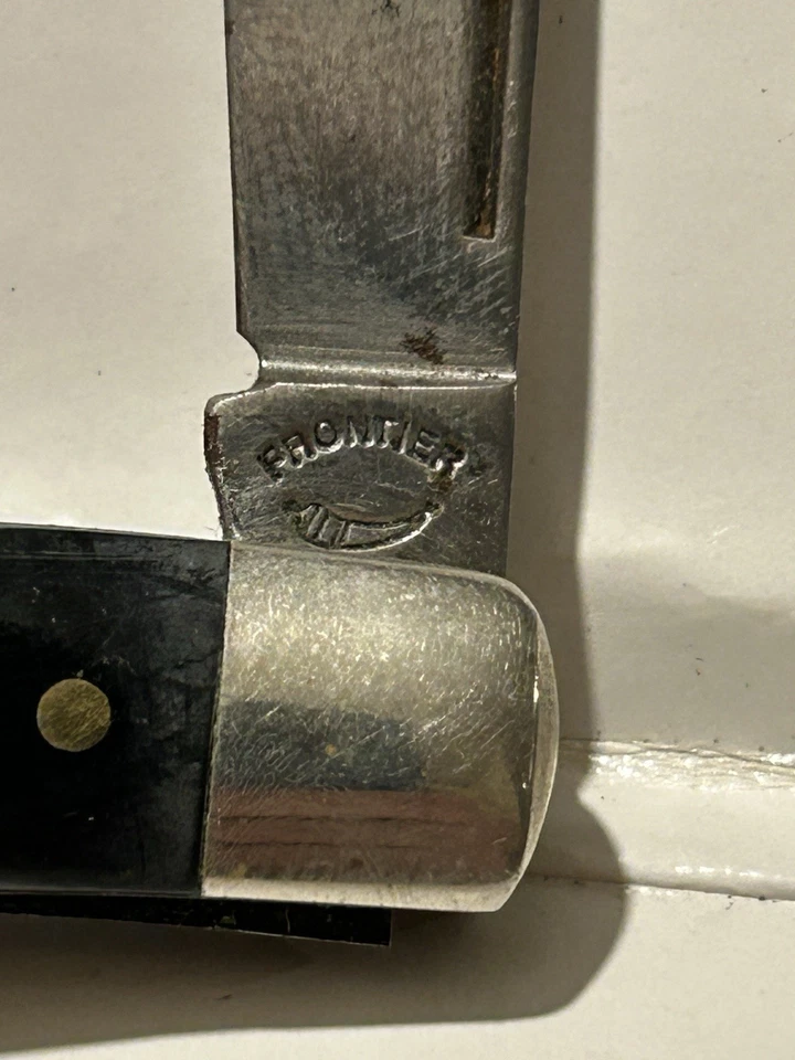 Vintage Frontier (by Imperial) 41P4 2 blade Jack Knife Horn Handle - Image 4 of 4