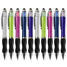 Ballpoint Pens 2 in 1 Stylus Pens Medium 1Mm Point Pen with Stylus Tips Black In