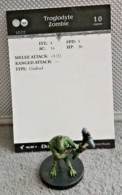 Troglodyte Zombie #56 Figur + Karte Harbinger, DnD Miniatur Wizard 2003