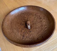Superb Robert Mouseman Thompson Carved Oak 30cm Fruit Bowl - Immaculate