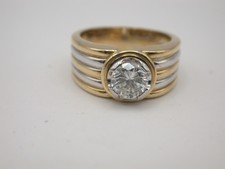 klassischer Solitär Bandring 1,03  Carat Gol...
