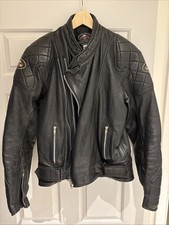 Manx Kushitani Leather Motorcycle Biker Jacket Vintage Japanese Size 52 Euro