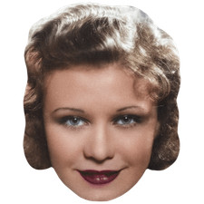 Ginger Rogers (1930's) Celebrity Mask, Flat Card Face, Fancy Dress Mask