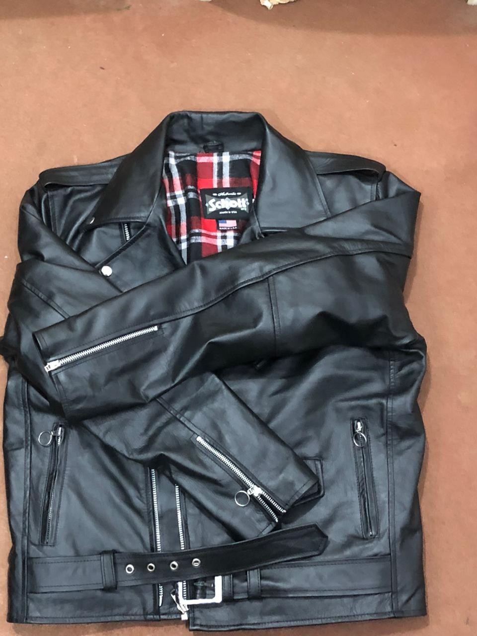 Schott NYC Vintaged Fitted Cowhide Leather Motorcycle Jacket