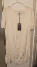 New! Gucci 'Ruffle' Plisse Silk Pleated Short Sleeve Dress Womens 42 MSRP $1855
