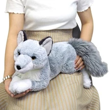 Sun Lemon Lap-Sized Wolf Plush Doll M Size 60cm Knee Series Japan