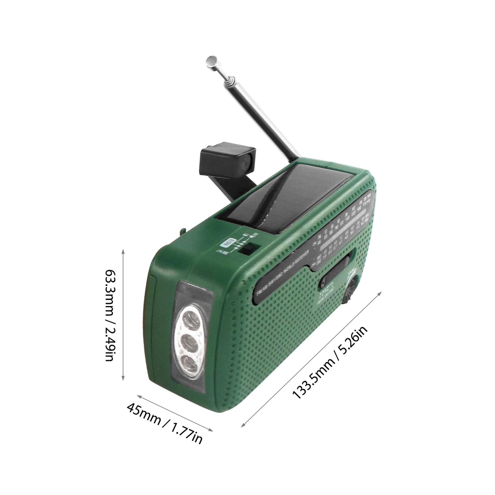 ༝Emergency Radio Solar Hand Crank Portable Power Bank