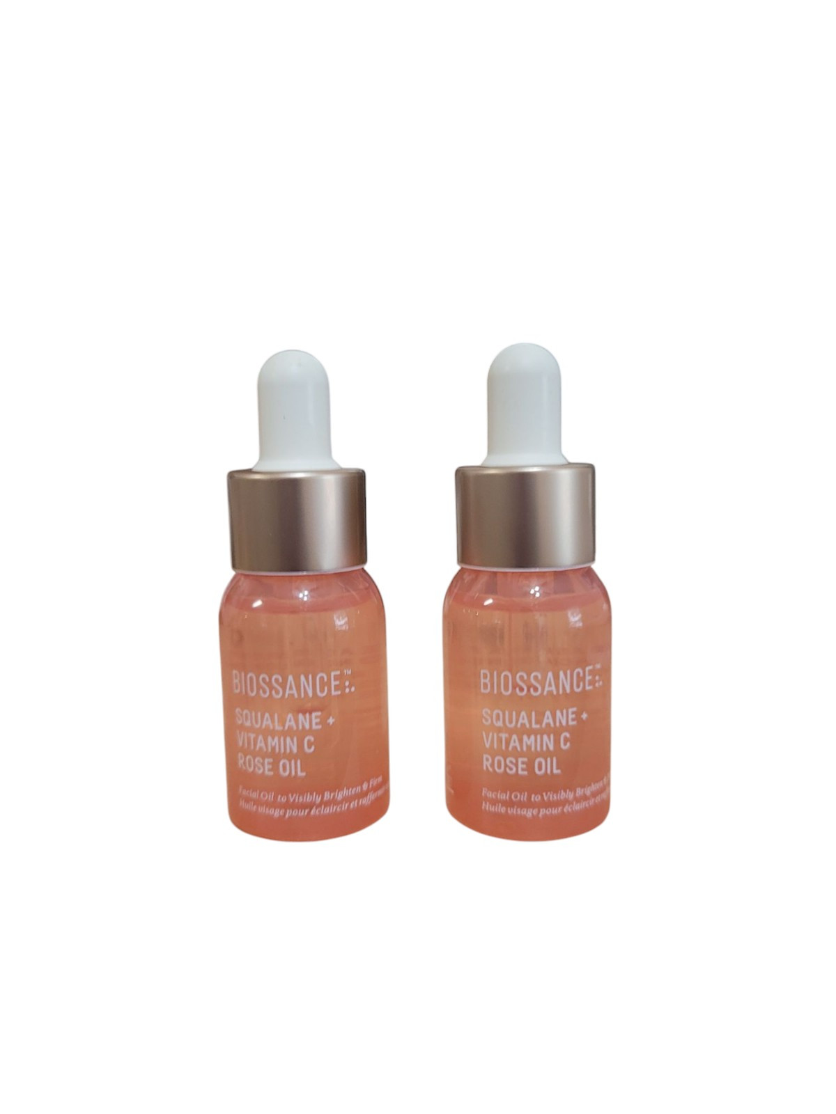 Biossance Squalane Vitamin C Rose Travel Duo 12ml 0.4oz X 2