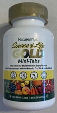 Source of Life Gold Multivitamin – 180 Mini-Tabs – Expires 03/2029