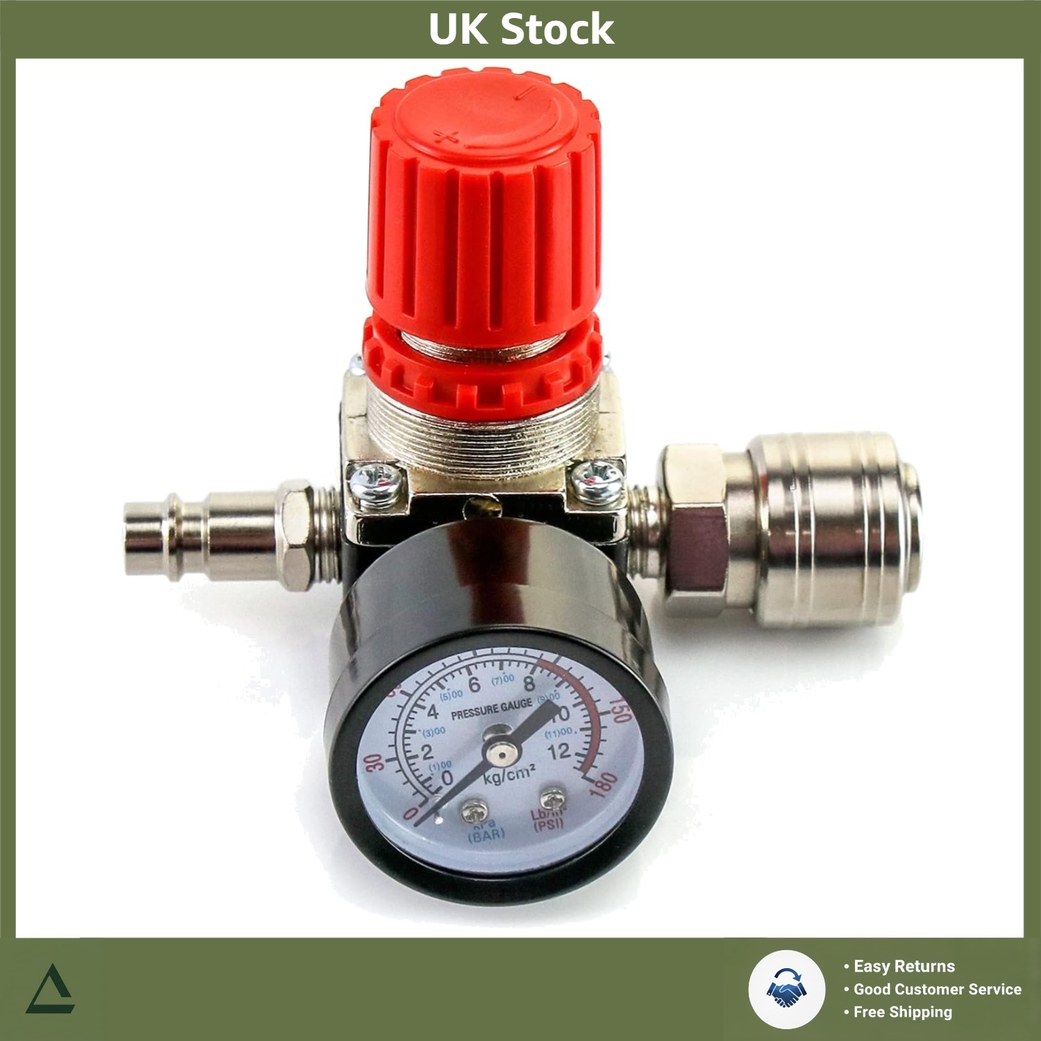 Air Compressor Pressure Regulator 1/4"" Control Valve 175PSI 240V