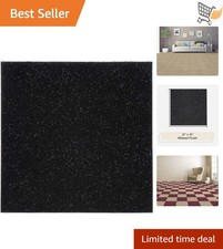 Carpet Floor Tiles Self Adhesive 12x12 Inch Black DIY Home Office Renovation