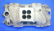 Vintage 1965-85 Offenhauser Dual-port Alum Intake Manifold Bbc Rectangular Port