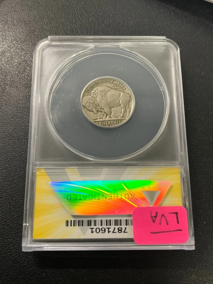 1918 D BUFFALO NICKEL ANACS VF-20 DETAILS - BETTER DATE BUFFALO - CERTIFIED - 5C - Image 2 of 2