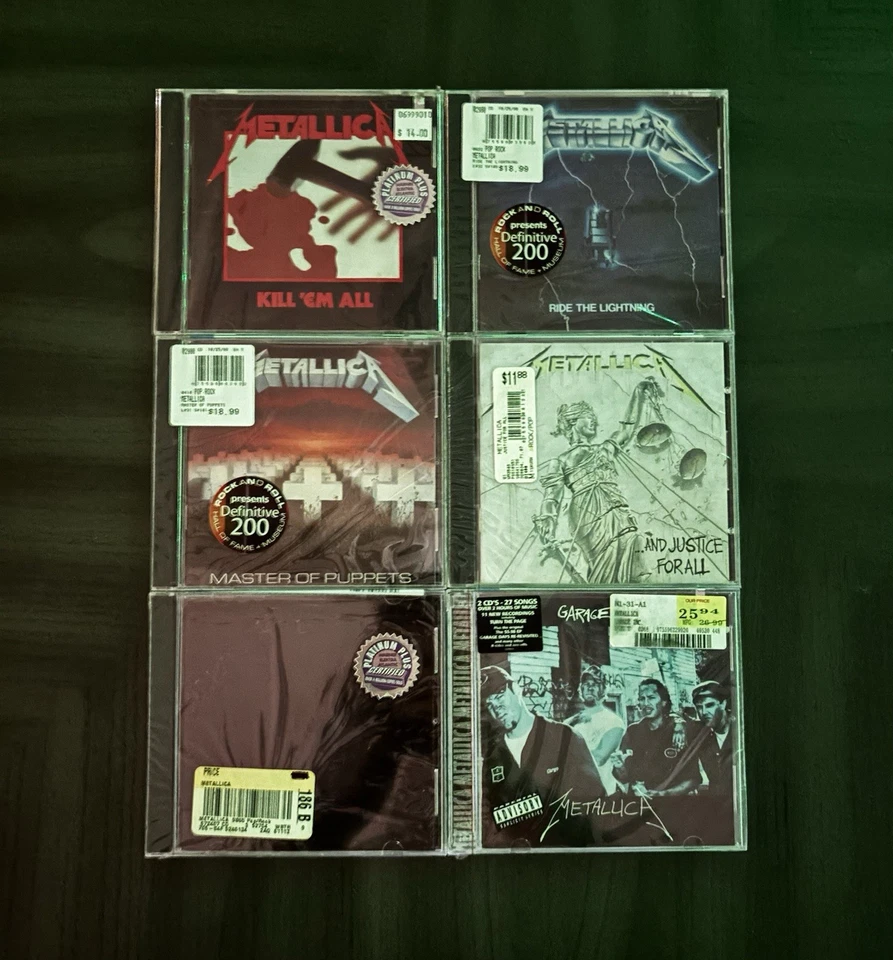 Metallica Cd Lot Of 6  Kill Ride Puppets Justice Black Garage Inc Foto 2 de 4