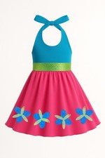 Vestido Disfraz Poppy Troll Halloween - Vestido Giratorio Niña Poppy Troll