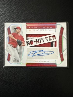 1/10 2022 Panini National Treasures Die-Cut Material Signatures Reid Detmers