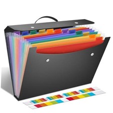 Expanding File Folder with Handle,13 Pockets Accordion File Organizer,Filing