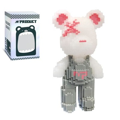 YaoYaoPlay Light Gray Transparent Bear Building Blocks   2850pcs