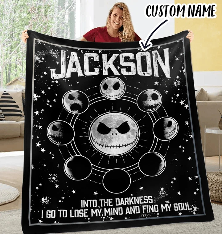 Personalized Jack Skellington Blanket, The Nightmare Before Fleece Blanket