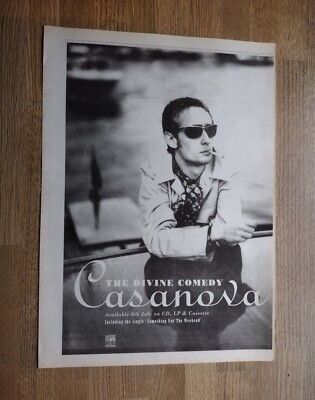 The Divine Comedy  Casanova - 1996 MUSIC ADVERT POSTER 15 x 11 Irish Chamber pop