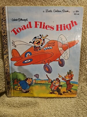 Toad Flies High, Vintage Little Golden Book - 1982 - HB, Walt Disney 