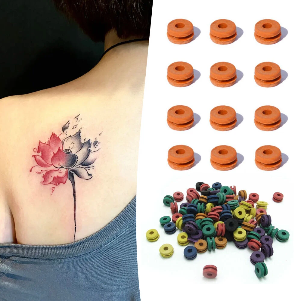 100 Pcs Full Grommets Nipple Tattoo Supplies Machine Parts Rubber - product detail image 4