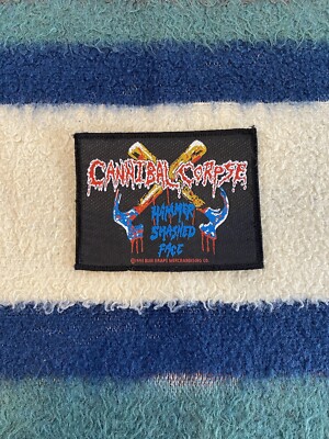Cannibal Corpse Hammer Smashed Face 1993 Blue Grape Merchandising Woven Patch