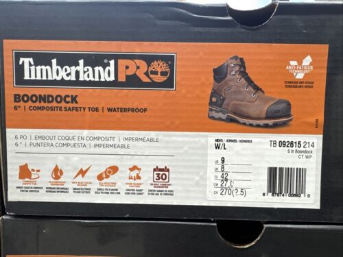 Größe auswählen - Timberland Pro Herren 92615 Braun Boondock 6" Comp Toe WP Stiefel - Bild 3 von 11