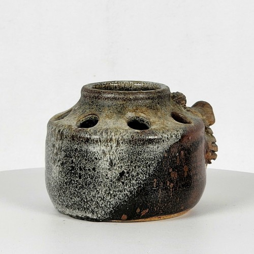 Vtg Ugly Face Robert Eakin Signed 3D Stoneware Pottery Toothbrush Holder 3" - Picture 4 of 11