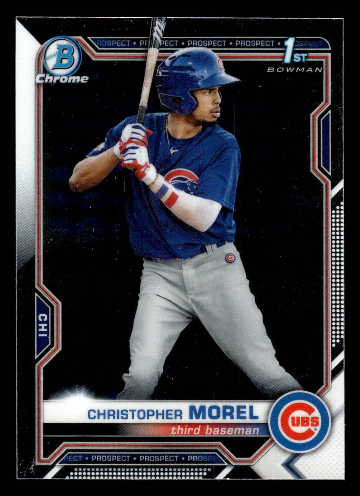 2021 BOWMAN CHROME PROSPECTS #BCP-131 CHRISTOPHER MOREL 1ST BOWMAN NM-MT