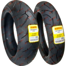 Pirelli Diablo Rosso II 120/70ZR17 190/55ZR17 Tire Set Front Rear Motorcycle 2