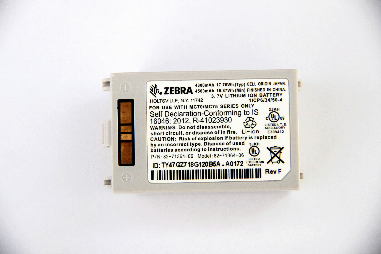 ST Original Battery For Symbol Motorola 82-71364-06 Series unisex MC75 Baltimore Mall MC70 4800mAh