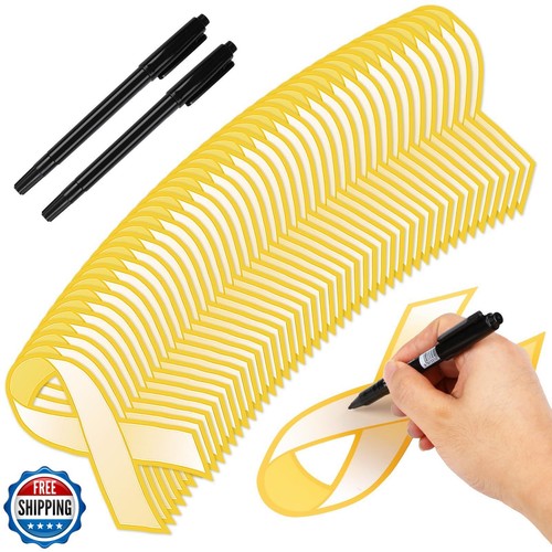 Qilery 100 Pezzi Ritagli Nastro Oro Grande con 2 Pezzi Pennarelli Carta Childho