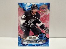 2021-22 UD Ice Base Red Ice Premieres #242 Quinton Byfield /399 Hockey Card NHL!