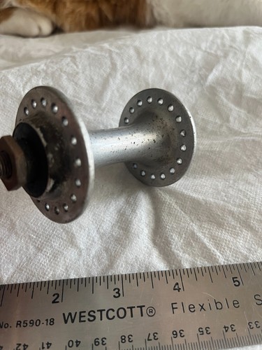 Vintage Old Mid School 80s 1985 BMX Racing Bike SR Japan Front Wheel Hub 36 Hole - Picture 4 of 5